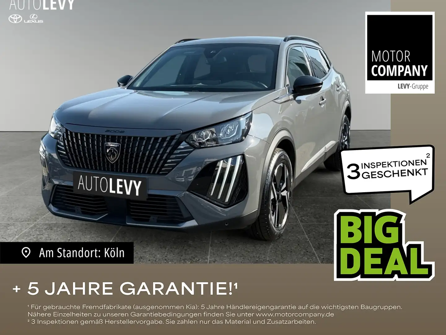 Peugeot 2008 1.2 PureTech 130 Allure +LED+CarPlay+Kamera+ Grau - 1