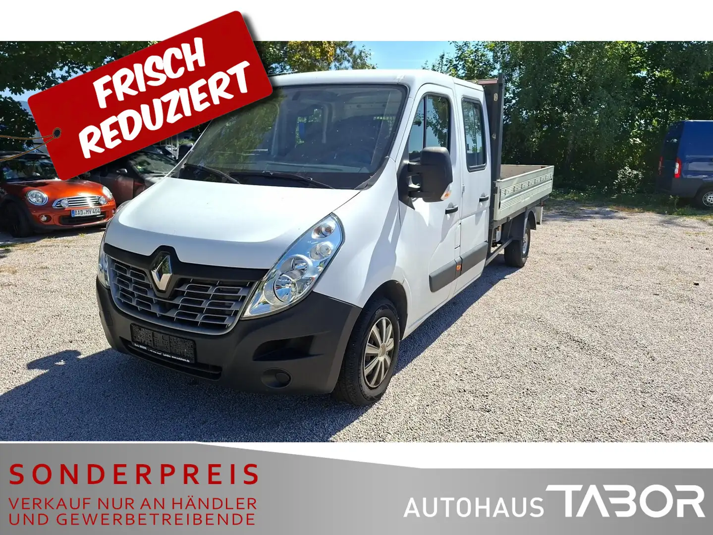 Renault Master 3,5t dCi 130 L3H1 DoKa 7S Pritsche Klima Weiß - 1