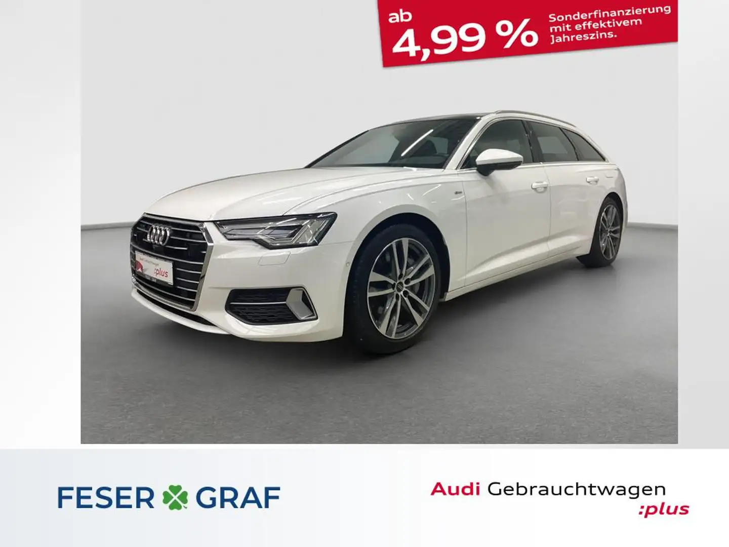 Audi A6 Avant S line 50 TFSI e qu. AHK Pano B&O Matrix 360 Weiß - 1