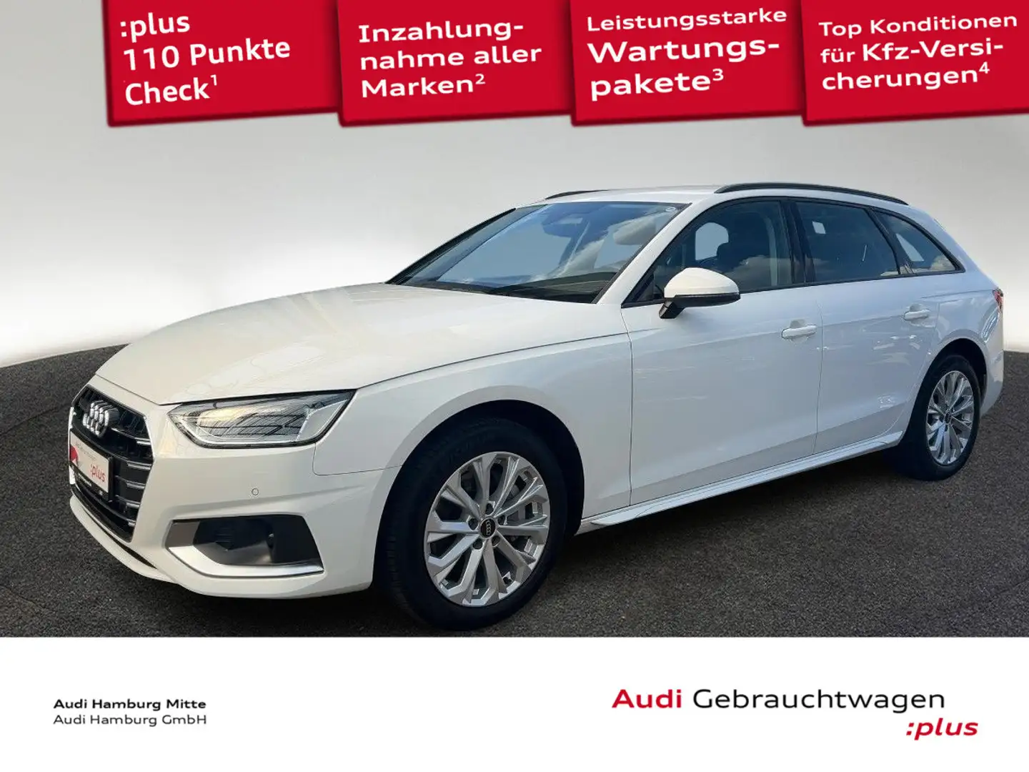 Audi A4 40 TDI advanced S tronic Navi Sitzhzg Weiß - 1