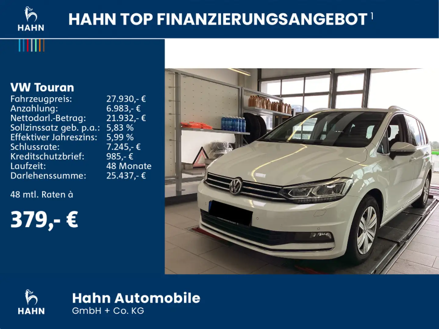 Volkswagen Touran 1.5TSI DSG Highline 7-Sitzer Navi ACC LED Weiß - 2