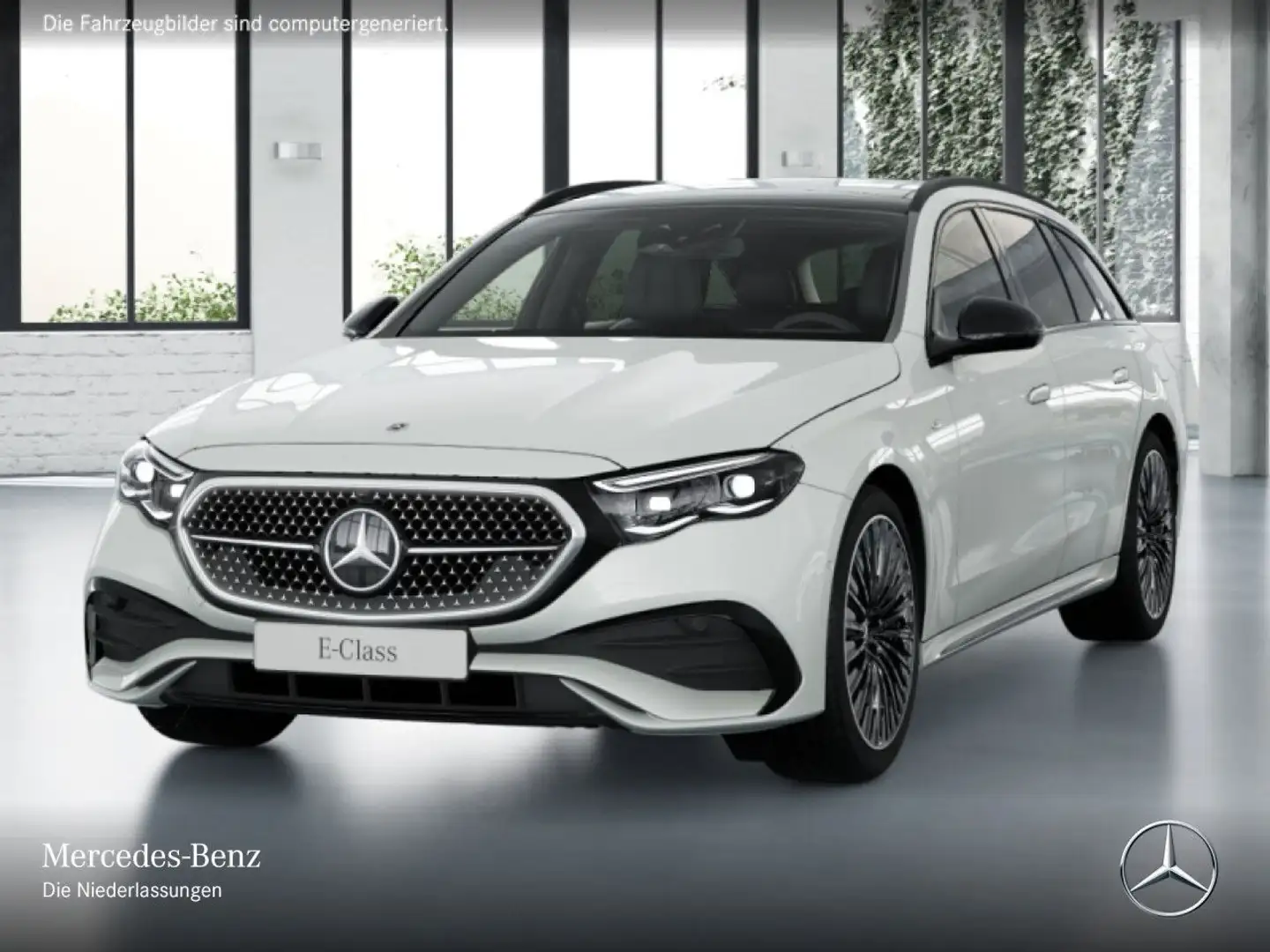 Mercedes-Benz E 300 de T 4M Hybrid AMG Fahrass 360° Pano Distr. Weiß - 2