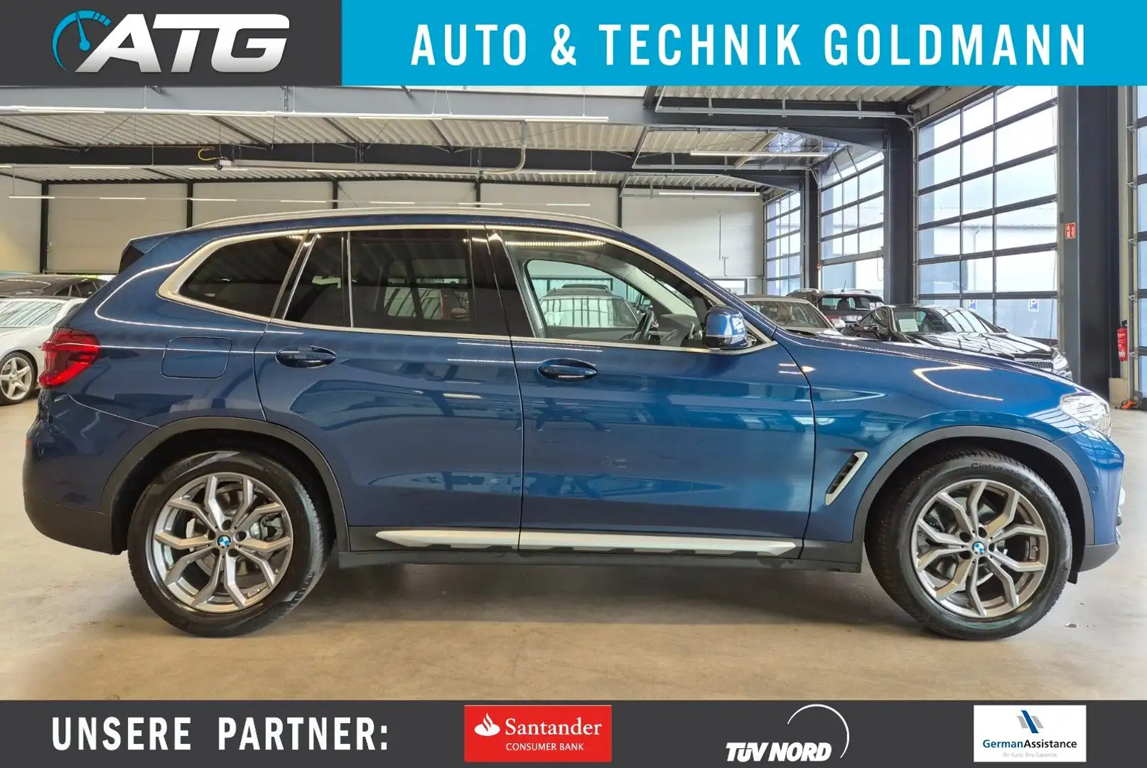 BMW X3 XDRIVE 20d XLINE LEDER PANO HUD SOUND AHK 360 Blau - 1