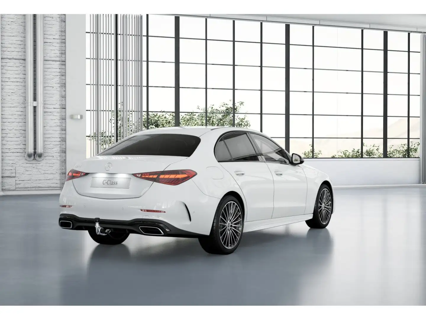 Mercedes-Benz C 300 AMG-Sport/DIGITAL/Cam/AHK/Night/Keyl/Totw Weiß - 2