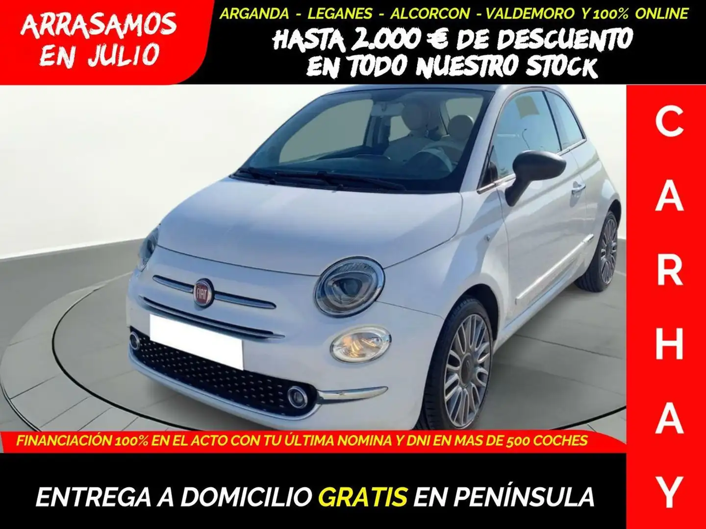 Fiat 500 1.2 8v 51kw (69cv) Lounge Blanco - 1
