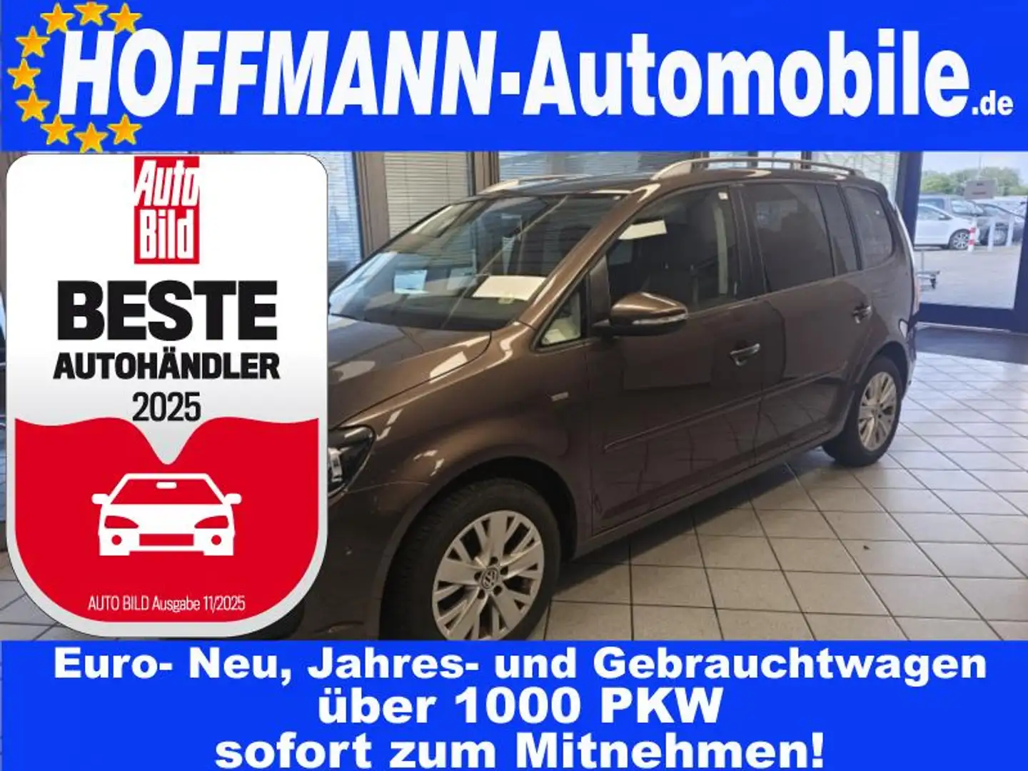 Volkswagen Touran Life 1 Hand, AHK, PDC, Braun - 1