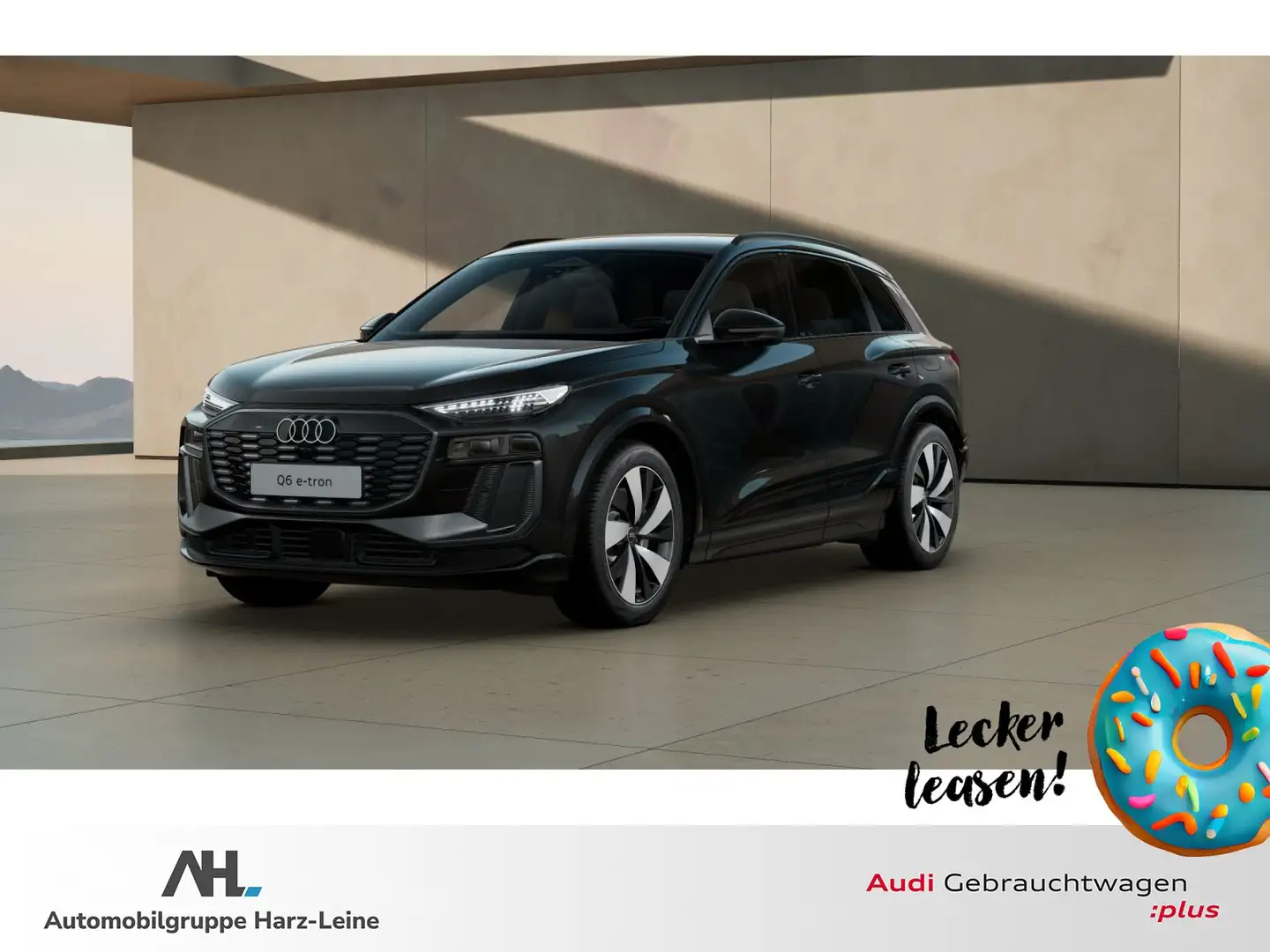 Audi Q6 e-tron quattro S-line; MMI+, ACC, 360, MATRIX, SHZ v+h, Zwart - 1