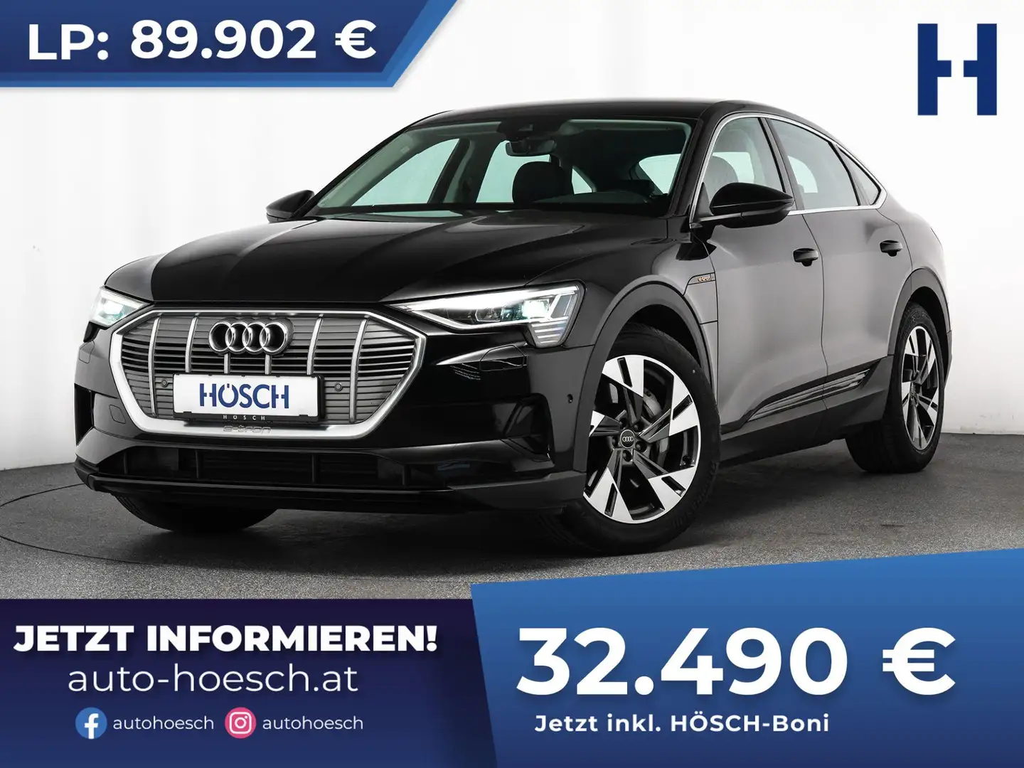 Audi e-tron SB 55 quattro 20" ALCANTARA ERSTBESITZ Schwarz - 1