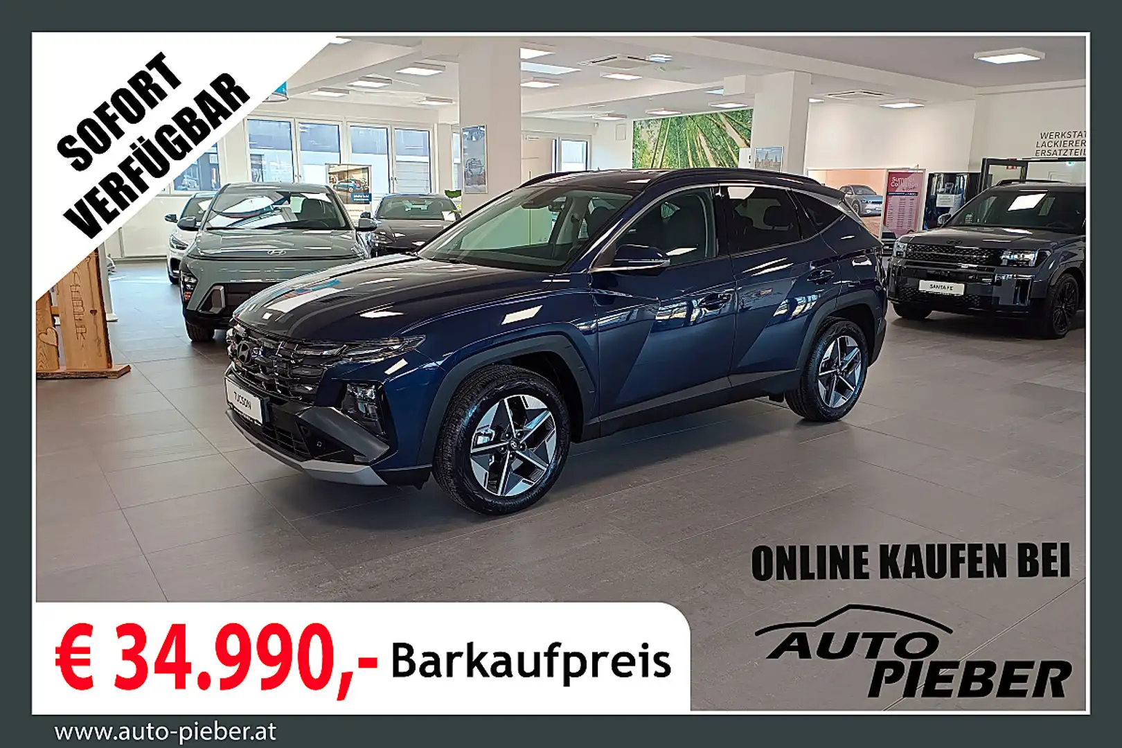 Hyundai TUCSON Tucson 1,6 T-GDI 2WD GO! DCT *ACC*LED*Navi*Klima* Blau - 1