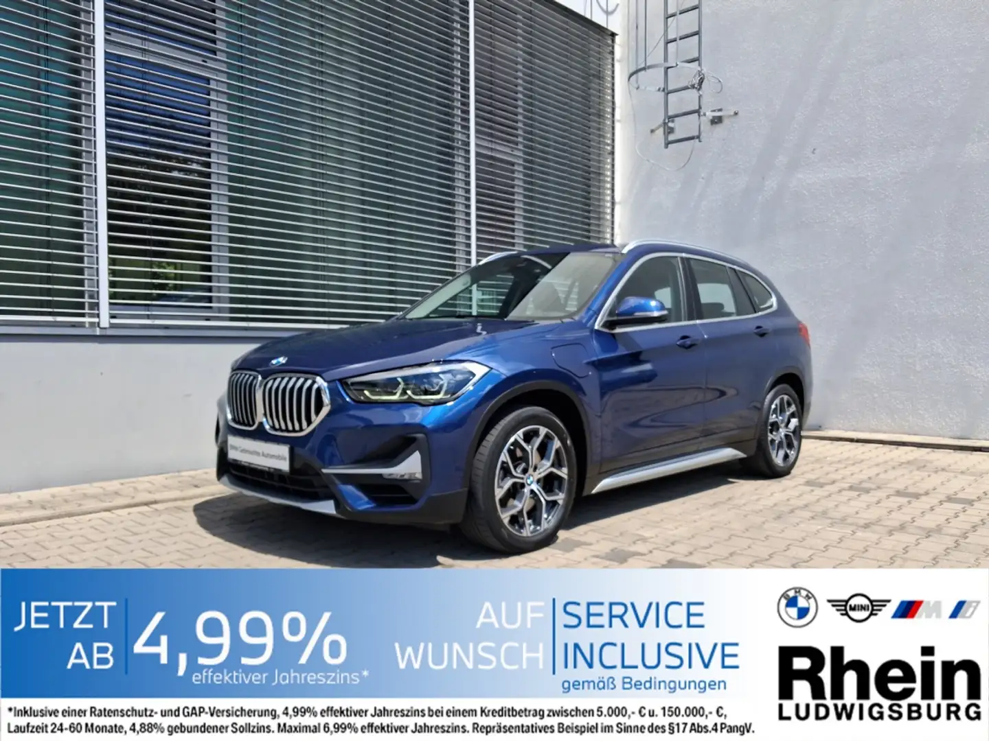 BMW X1 xDrive25e xLine LED Navi DAB BusinessPak AHK Blau - 1