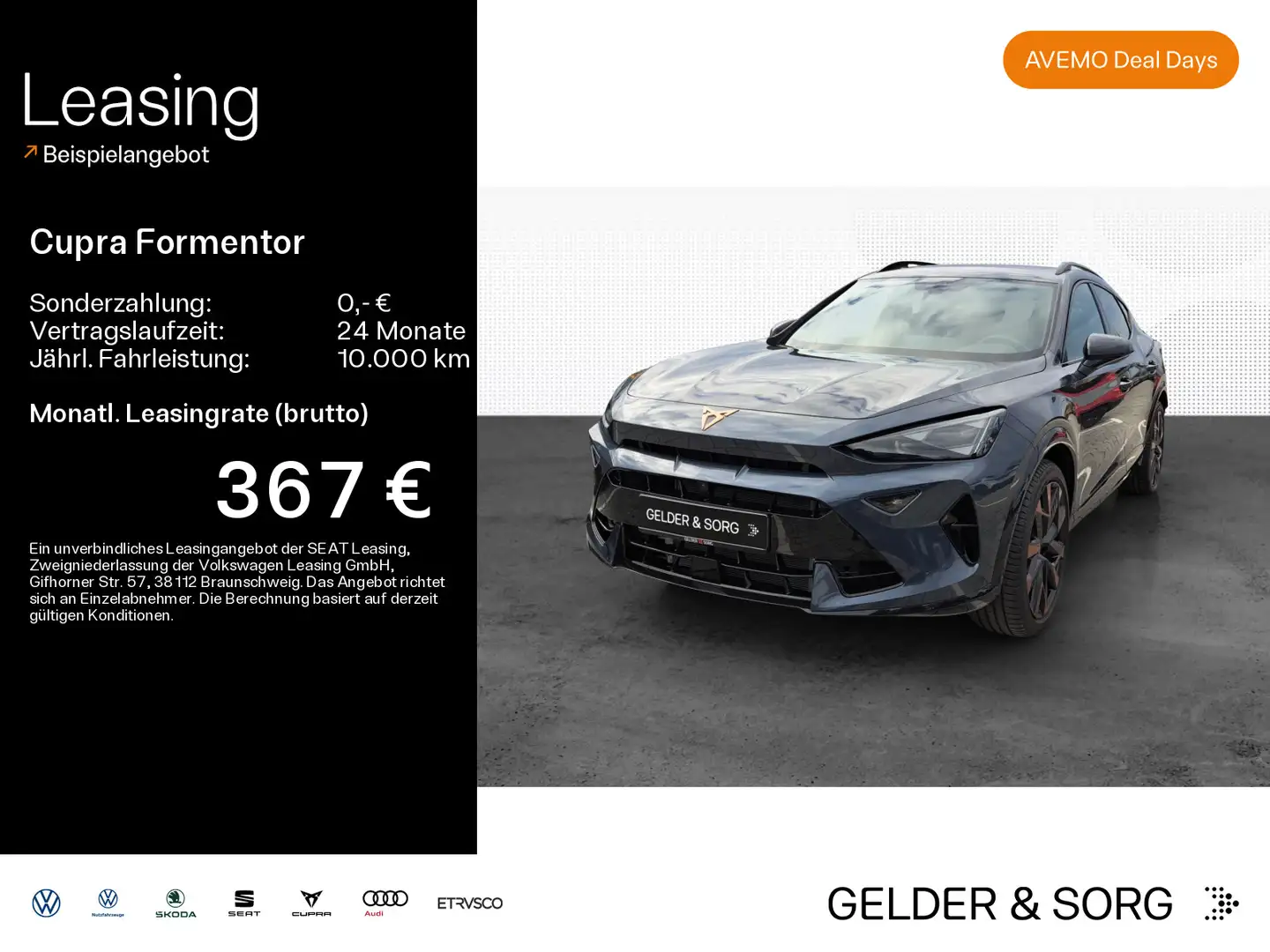 CUPRA Formentor VZ 2.0 TSI 333 MATRIX*360°*PANO*AHK*SE Grigio - 1