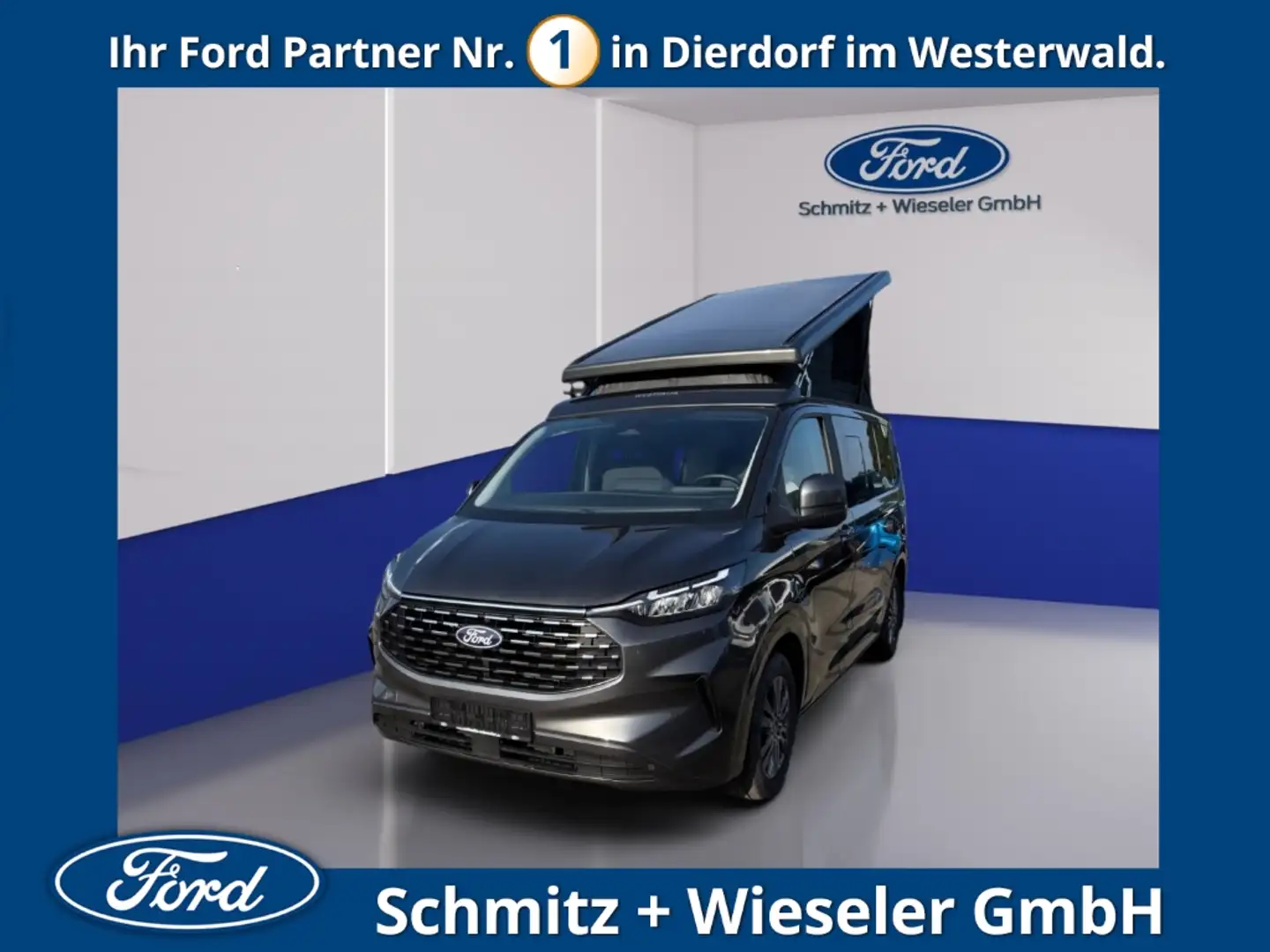 Ford Nugget Aufstelldach 170PS Markise Kamera Navigatio Grau - 1