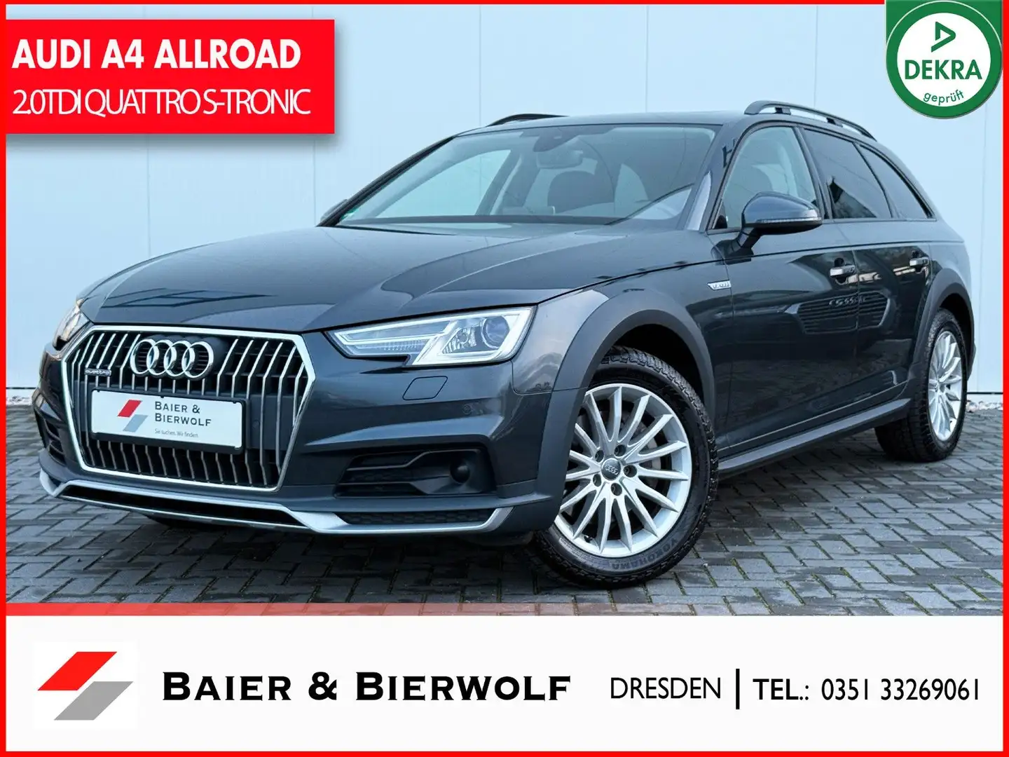 Audi A4 allroad 2.0TDI quattro PANO AHK STANDHEIZUNG Gris - 1