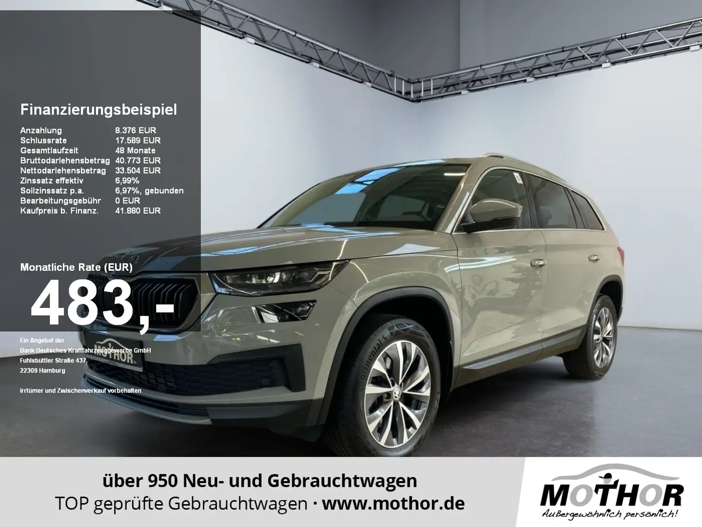 Skoda Kodiaq Style 2.0 TDI 4x4 DSG Standheizung Grijs - 1