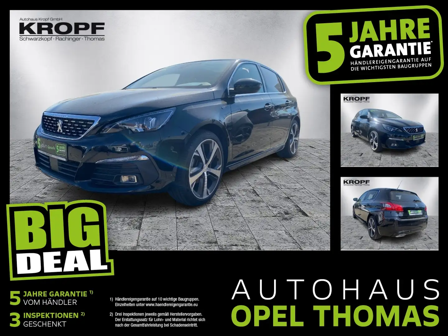 Peugeot 308 1.2 GT Pack ACC / AHK abnehmbar / Panorama Schwarz - 1