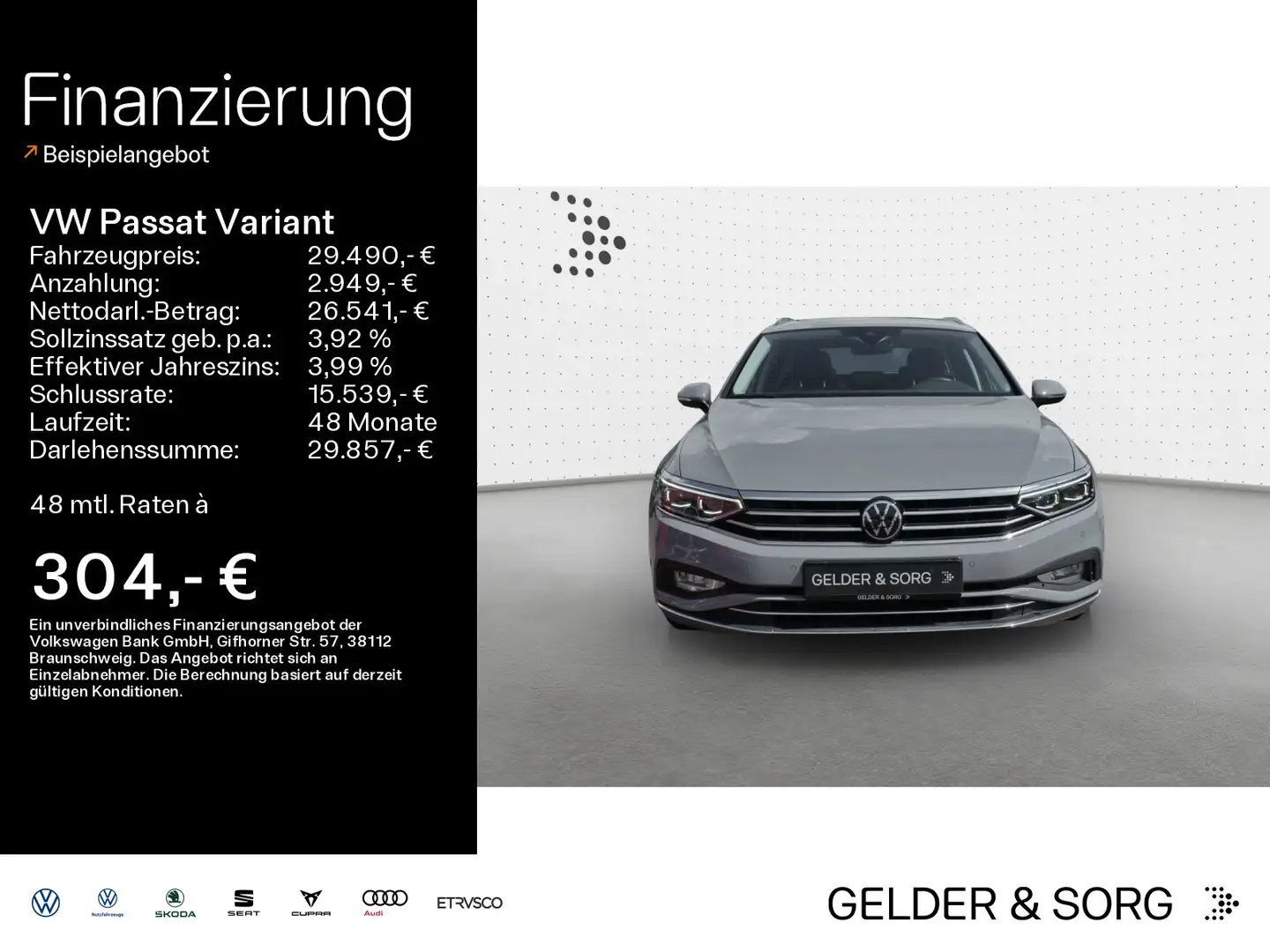 Volkswagen Passat Variant Elegance 2.0 TDI RFK*Pano*AHK Grau - 1