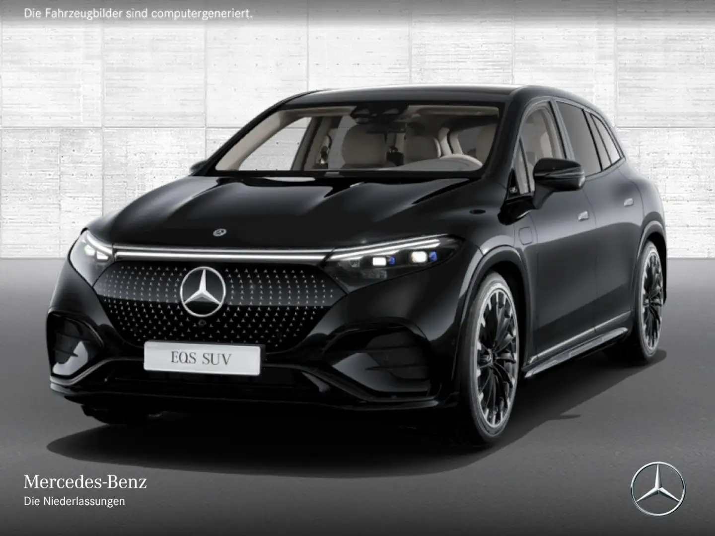 Mercedes-Benz EQS SUV EQS 450 SUV AMG Fahrass Fondent Pano Burmester HUD Schwarz - 2