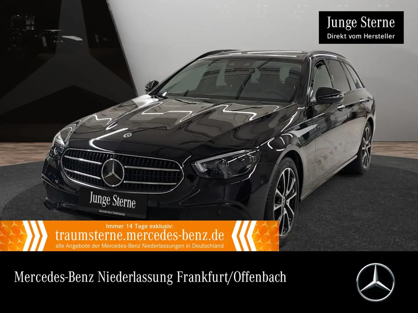 Mercedes-Benz E 220 d T AVANTG+NIGHT+PANO+360+AHK+MULTIBEAM+9G Schwarz - 1