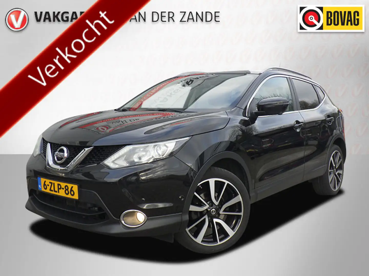 Nissan Qashqai 1.2 Tekna AUT, Panodak, Camera, Trekhk, Leder, Com Schwarz - 1