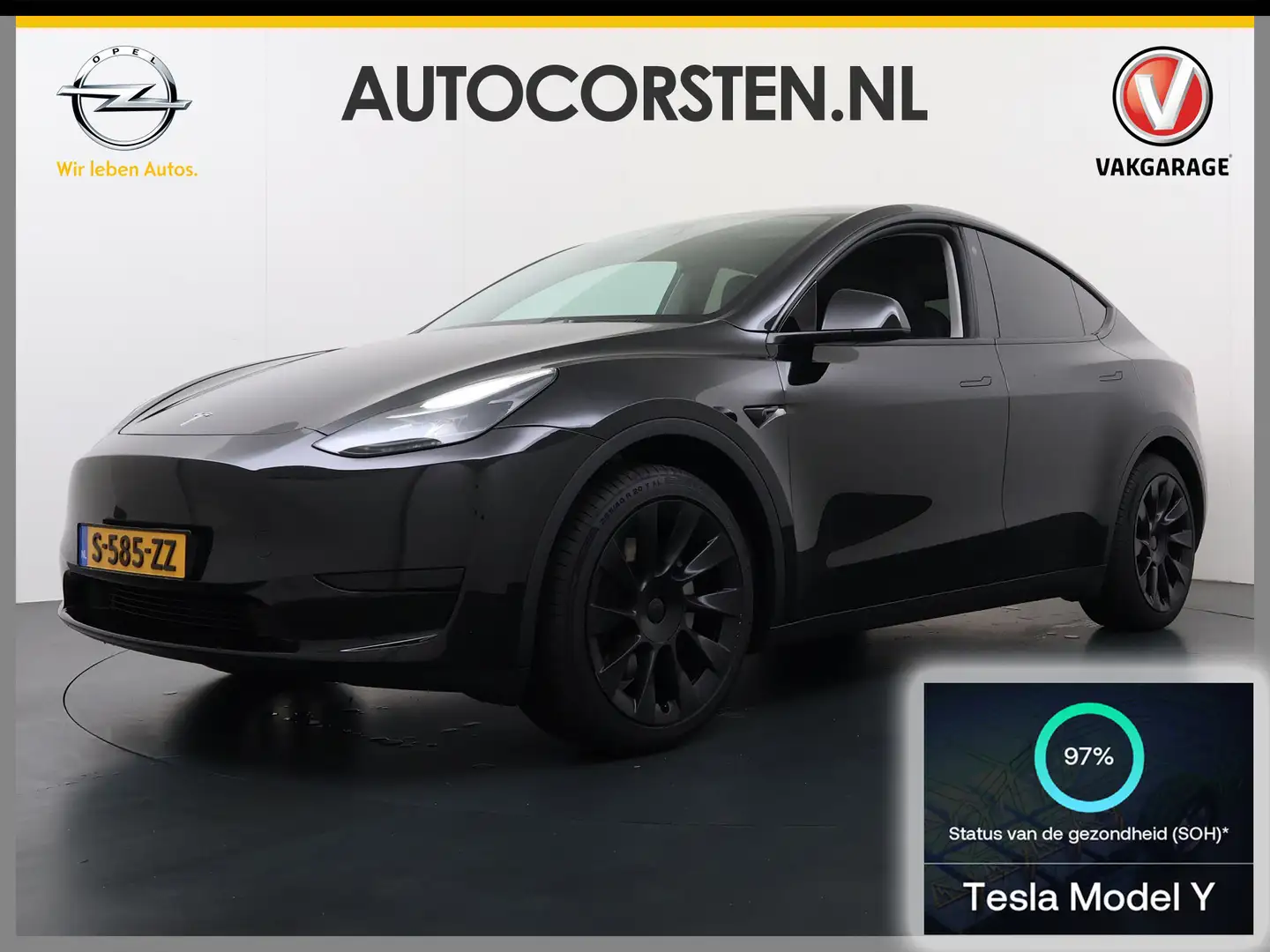 Tesla Model Y RWD LFP-Accu SOH 97% Lmv 20" Warmtepomp Adap.Cruis Noir - 1