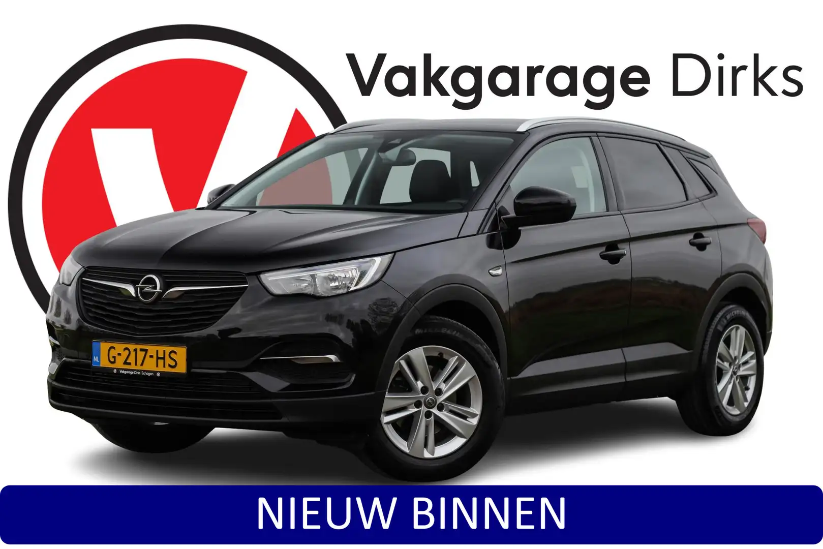 Opel Grandland X 1.2 Turbo 130 PK Business + ✅ Camera ✅ CarPlay ✅ C Zwart - 1