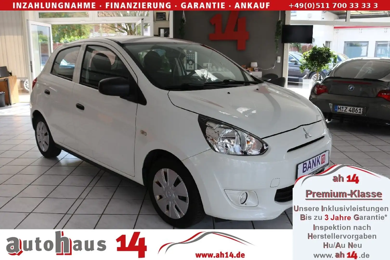 Mitsubishi Space Star 1.0 - 5Türen-Klima-1.Hand-Isofix Blanc - 1