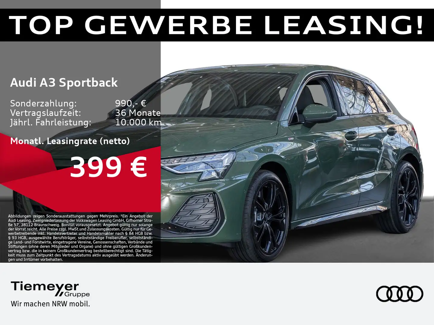Audi A3 30 TFSI S LINE LED KEYLESS VIRTUAL Grün - 1