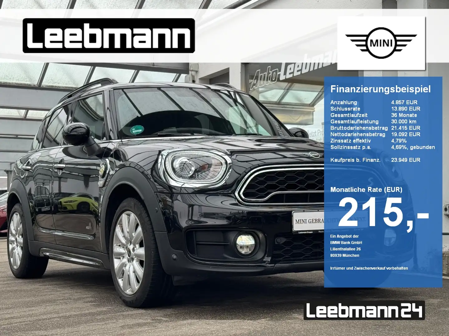MINI Cooper SE Countryman Chili LED 2.J.GARANTIE Schwarz - 1