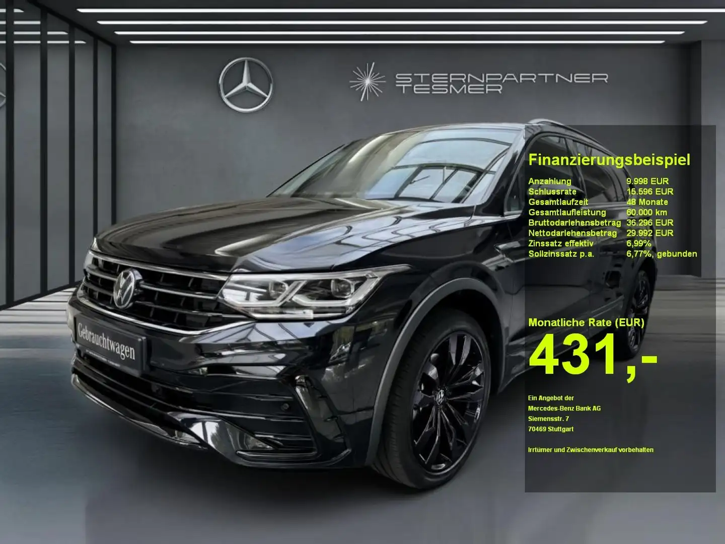 Volkswagen Tiguan Allspace R-Line 4M PANO+KAMERA+AHK+7-SITZ Noir - 1