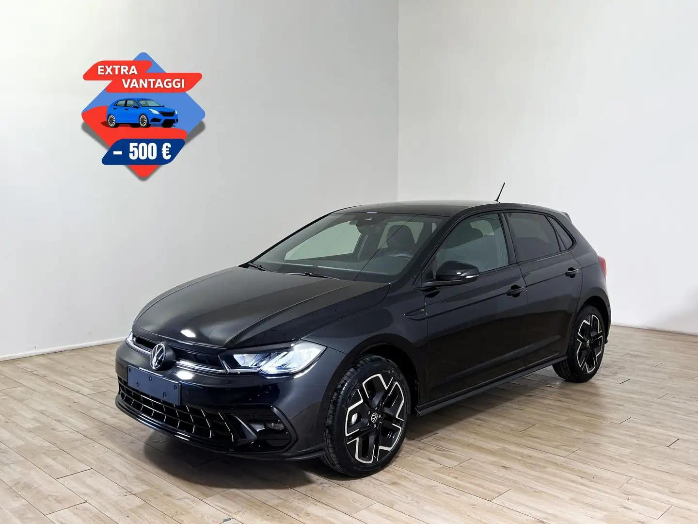 Volkswagen Polo Polo 1.0 TSI R-Line Plus Zwart - 1