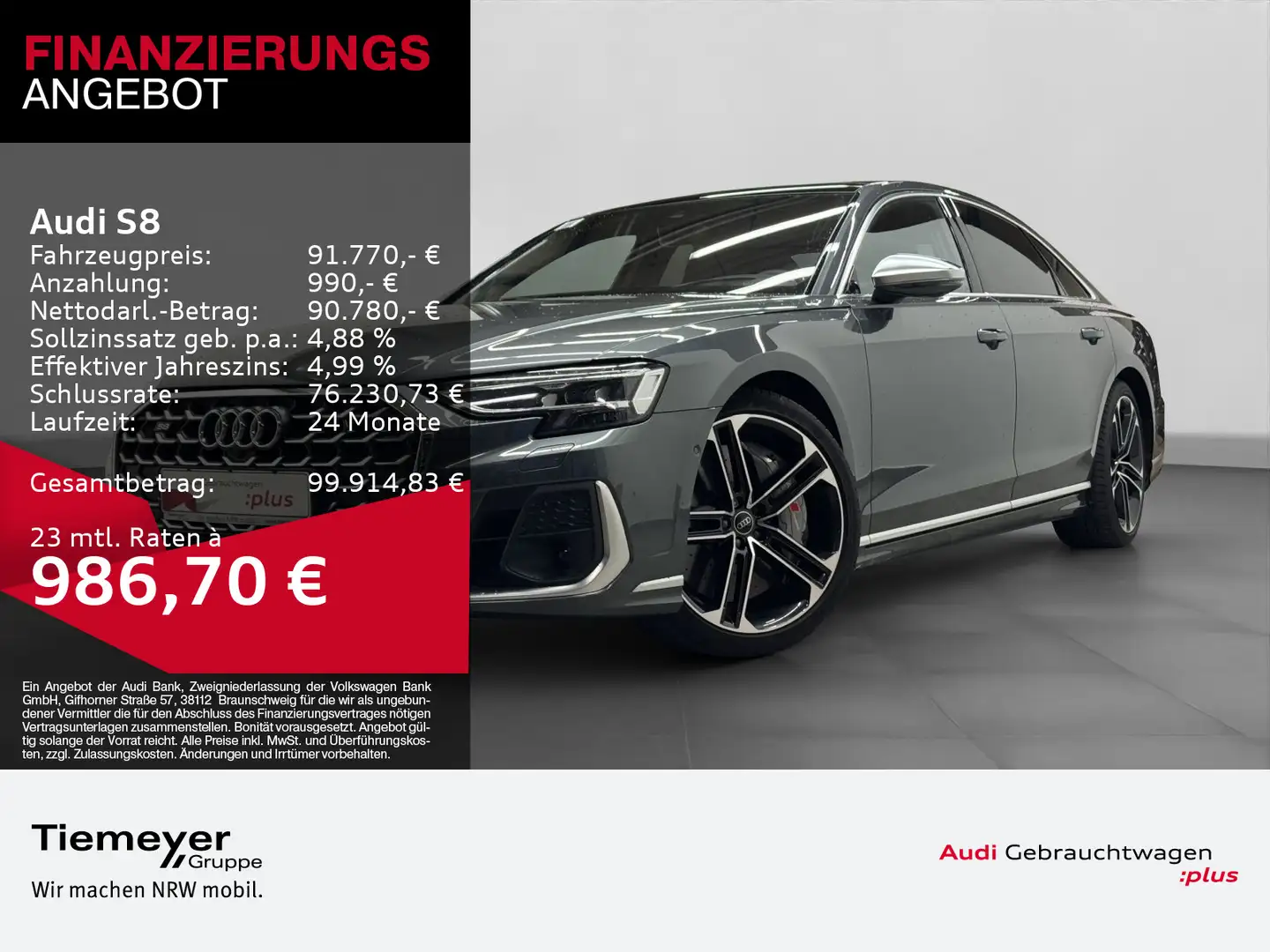 Audi S8 UPE176 LM21 PANO STANDH Grau - 1