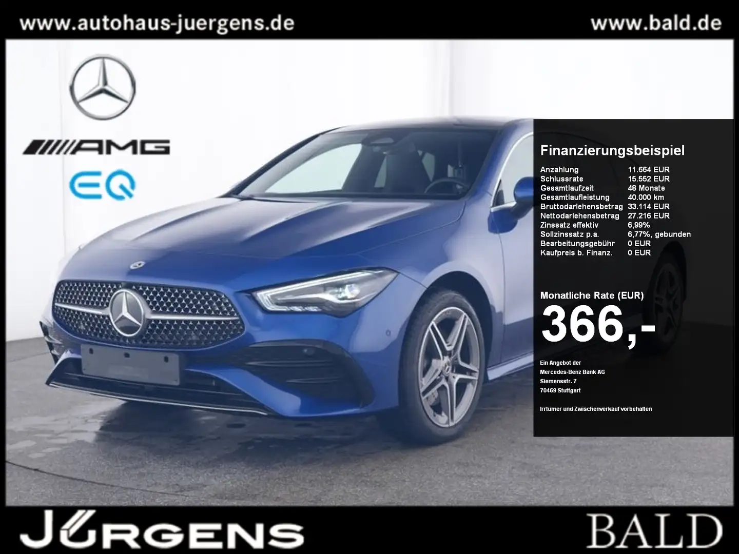 Mercedes-Benz CLA 250 e SB AMG-Premium/LED/Pano/Cam/Totw/Easy Blau - 1