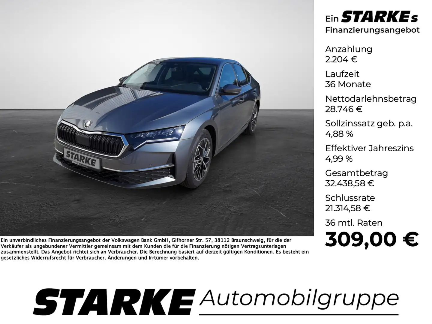 Skoda Octavia Lim. 1.5 TSI DSG Selection Gris - 1