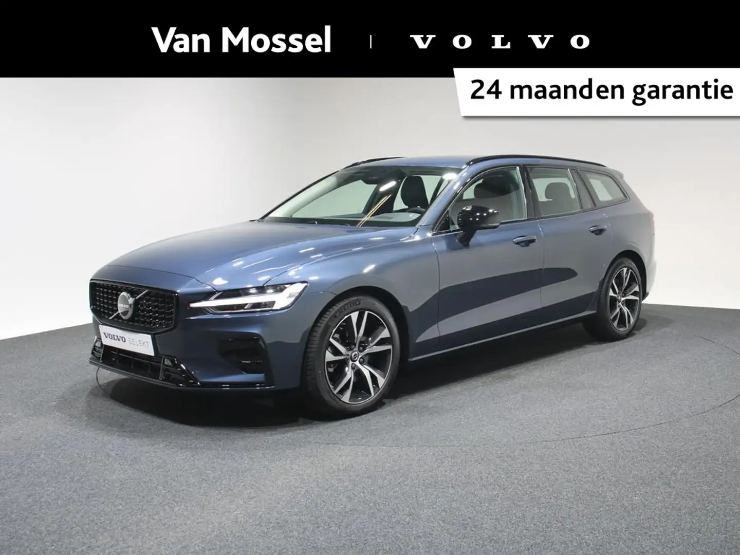 Volvo V60 B4 Plus Dark | Trekhaak | Navigatie | Leder | Elek Blau - 1