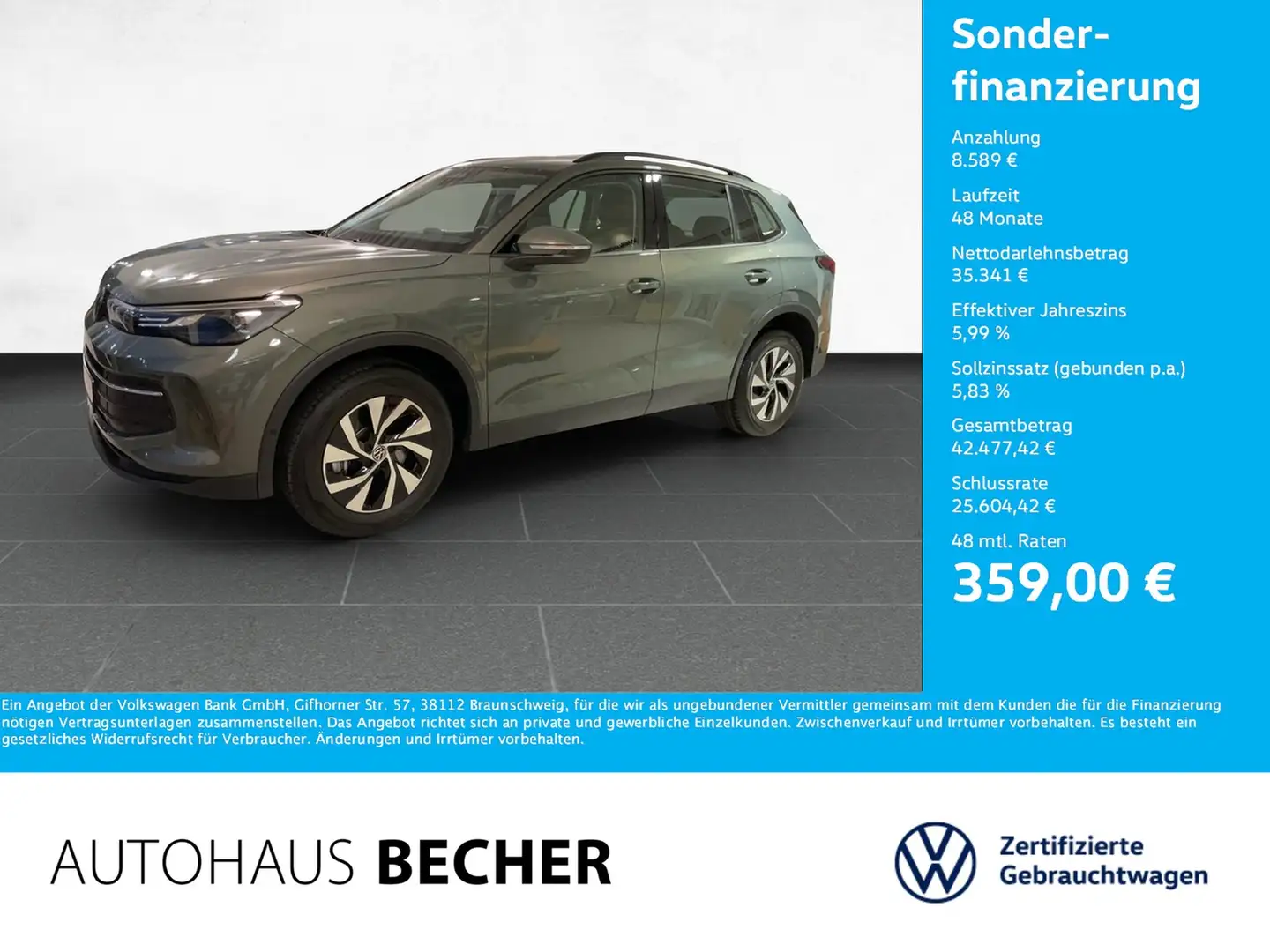 Volkswagen Tiguan Life 4MOTION 2.0 TDI DSG /AHK/Navi/LED Grün - 1