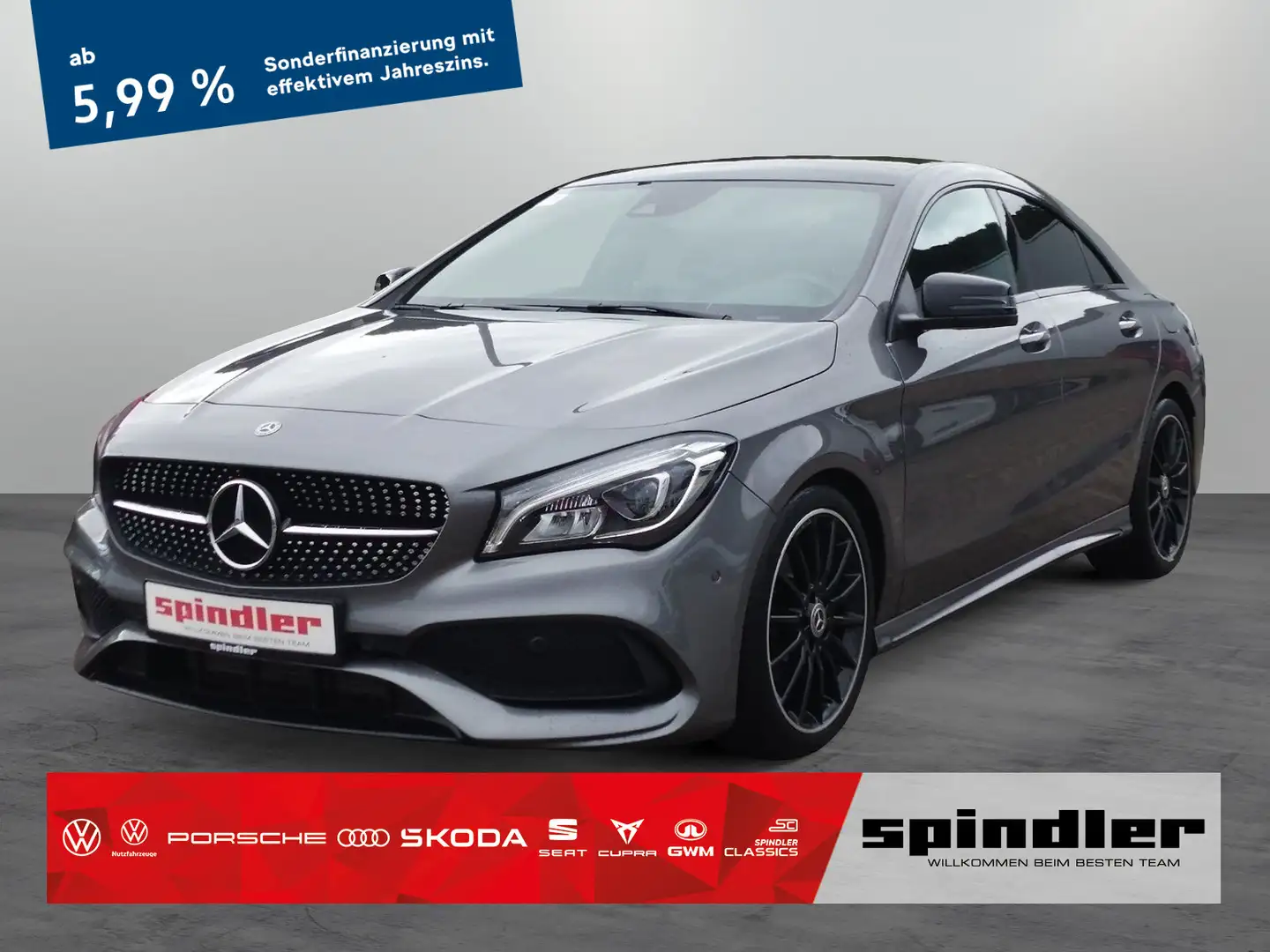 Mercedes-Benz CLA 200 DCT / Navi, Pano, Night-Paket, LED, RFK Grau - 1