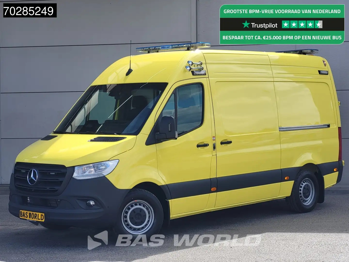 Mercedes-Benz Sprinter 319 CDI Automaat Nieuw! Complete Ambulance Ziekenw Geel - 1