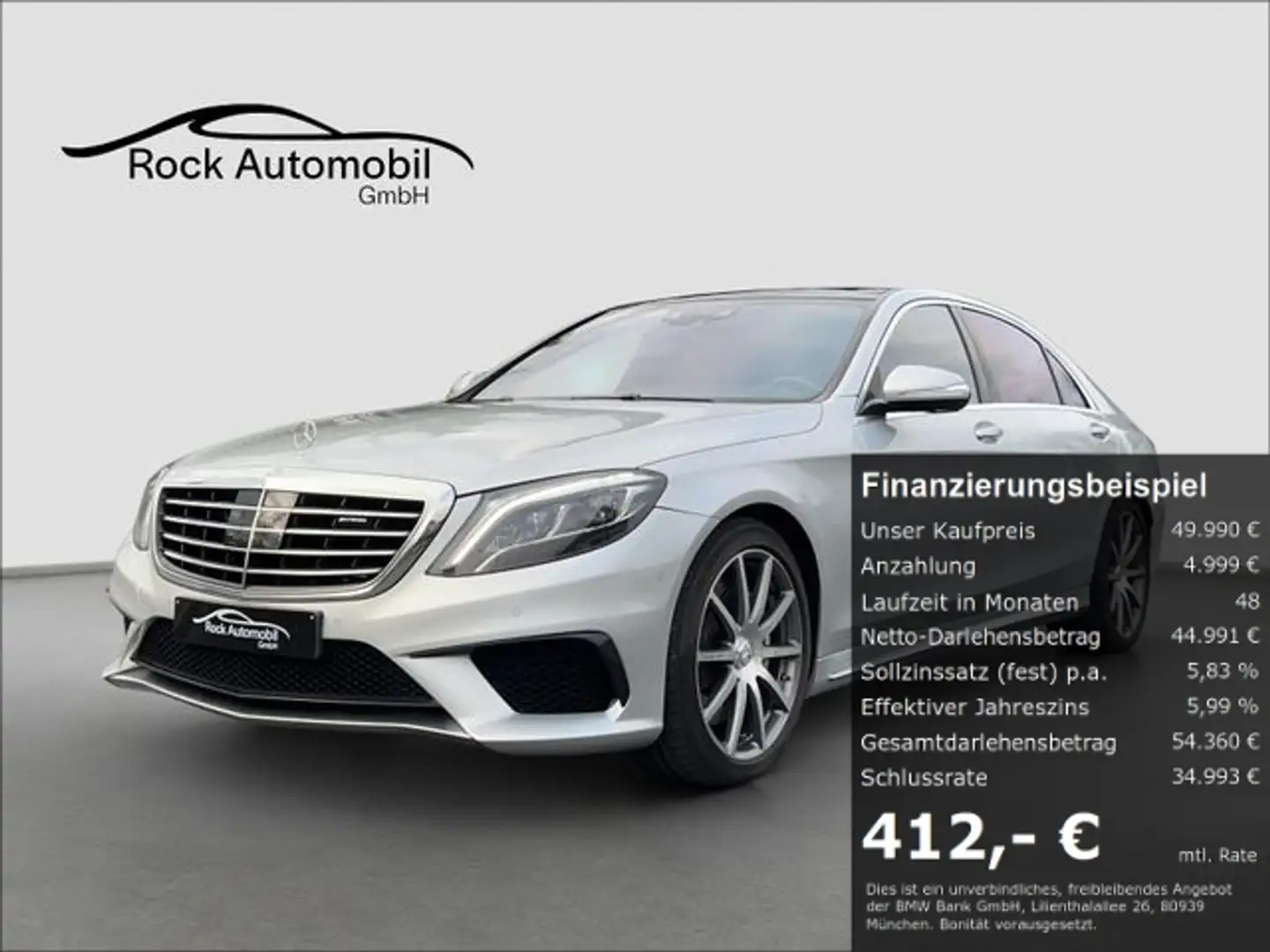 Mercedes-Benz S 63 AMG 4Matic L Designo Burmester Chauffeur Argent - 1