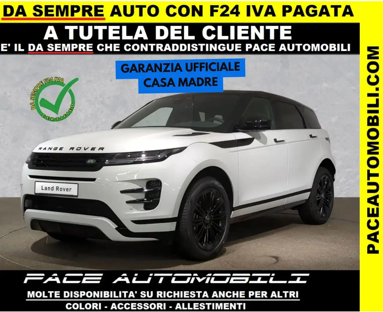Land Rover Range Rover Evoque D165 RDYNAMIC R-DYNAMIC R DYNAMIC SE AWD BLACK ACC Bianco - 1