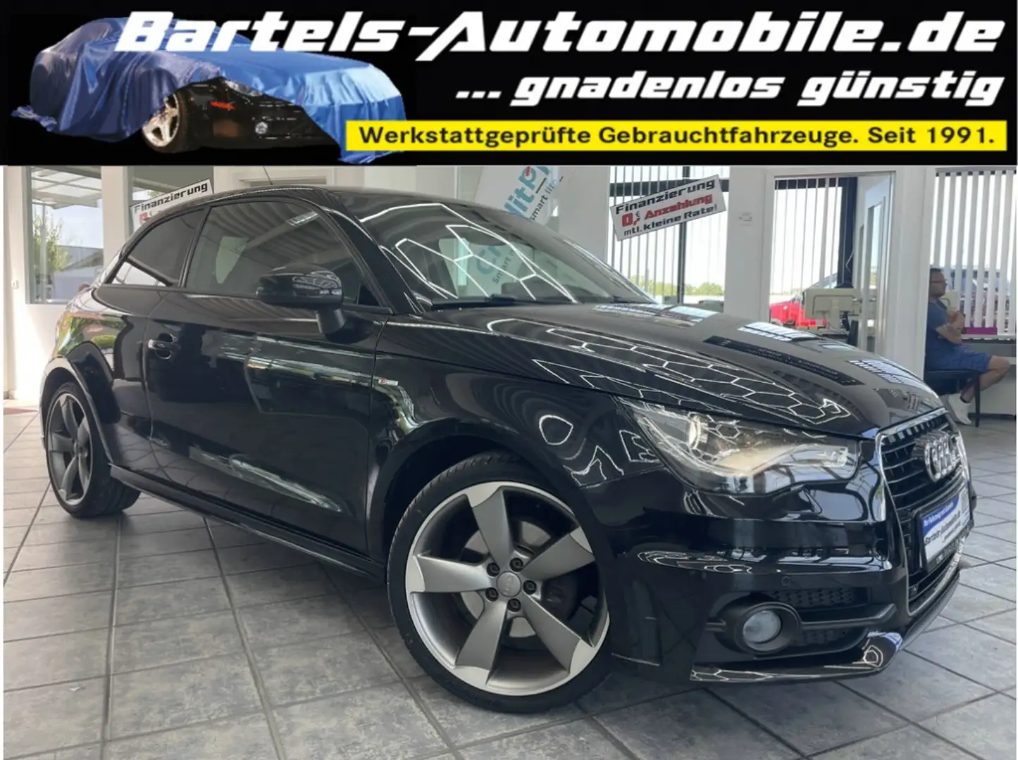 Audi A1 1.4 TFSI S-line, 2.Hand, Leder, Bi-Xenon, PDC Schwarz - 1