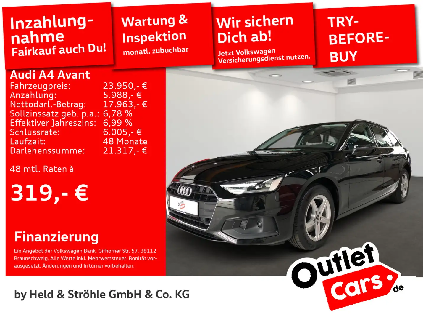 Audi A4 35 TDI AHK BUSINESS NAV+ TOUR Noir - 1