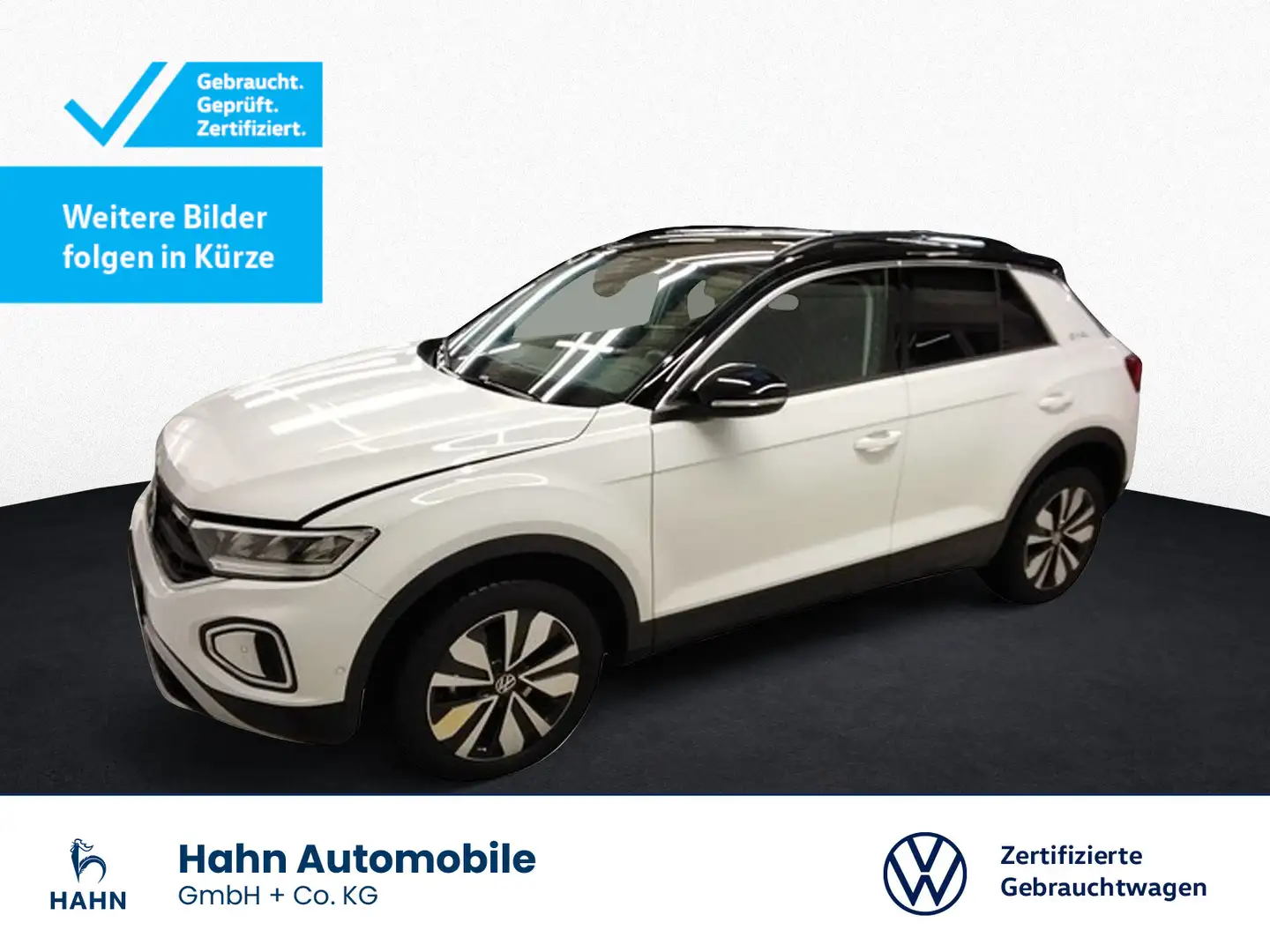 Volkswagen T-Roc 1.0TSI Goal ACC AHK LED Navi PDC SHZ APP Weiß - 1