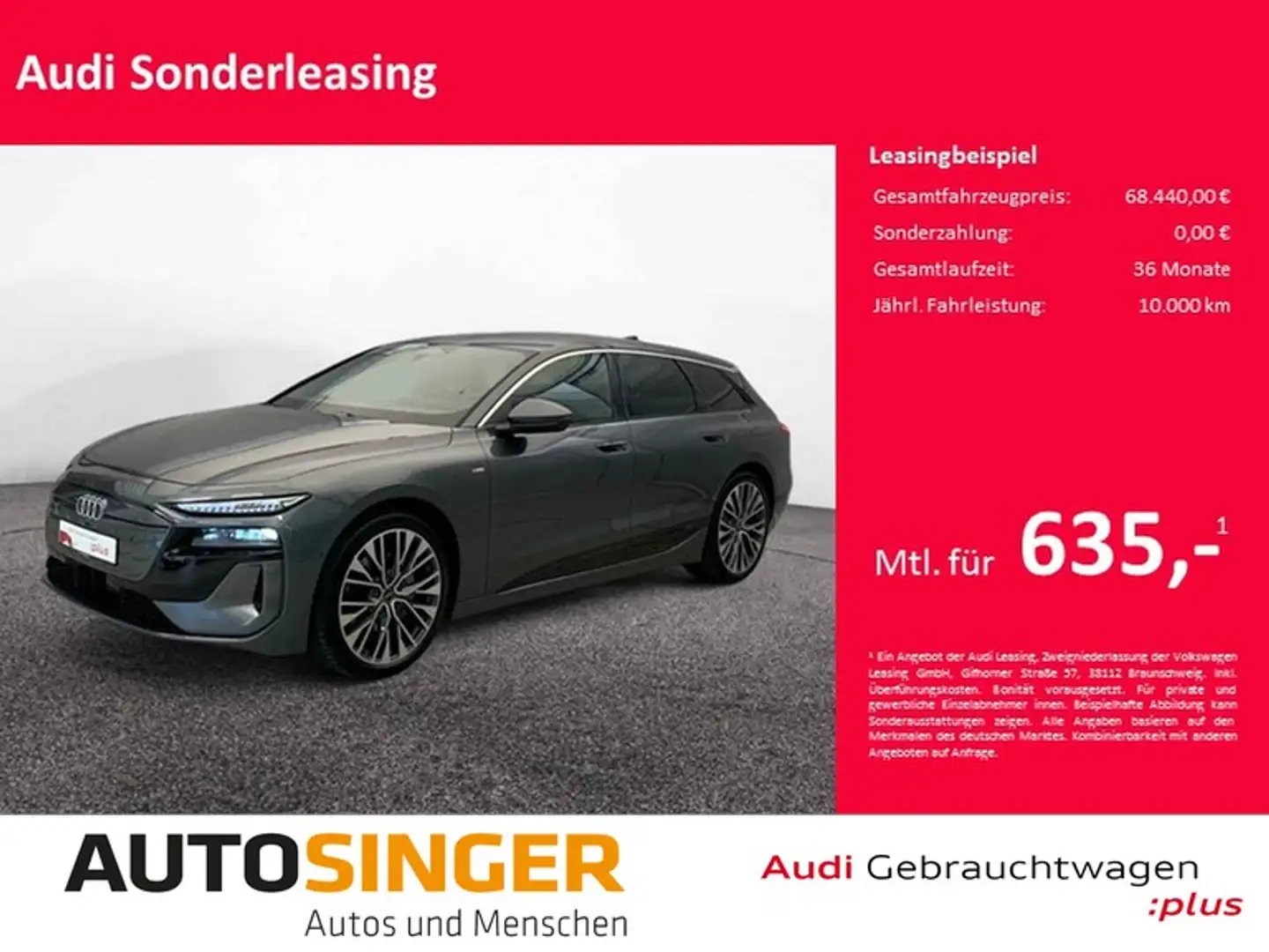 Audi A6 e-tron Avant performance 2x S line *AHK*WÄRME Grau - 1