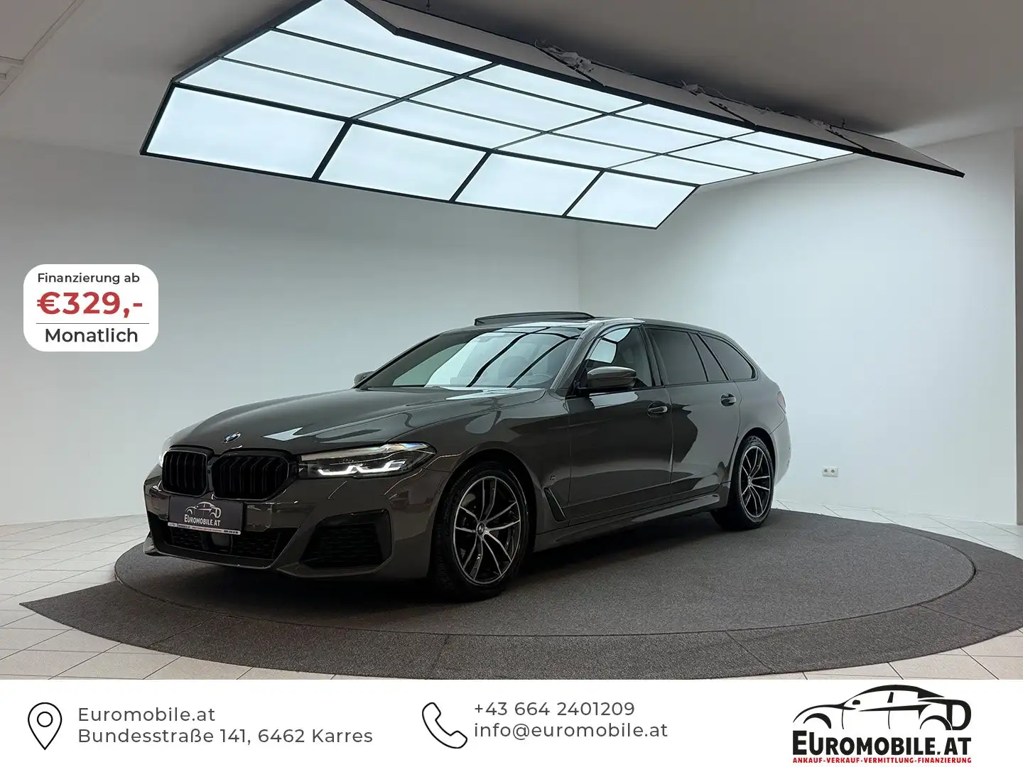 BMW 520 d M Sport-PAKET *PANO*RFK*LEDER*AMBIENTE*LED*TOTW* Grau - 1