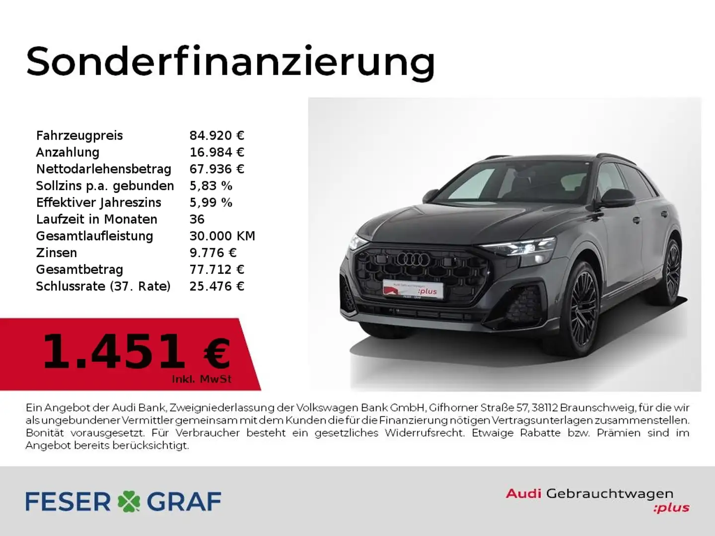 Audi Q8 50 TDI quattro S line S tronic Matrix / PANO / B&O Gri - 1