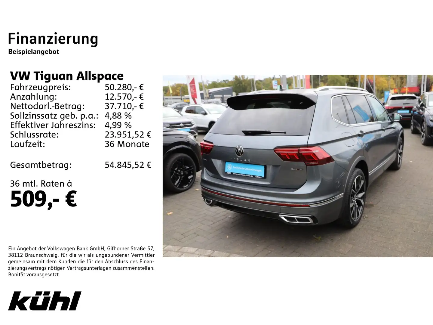 Volkswagen Tiguan Allspace 2.0 TDI 4M DSG R line IQ.Light/A Grau - 2