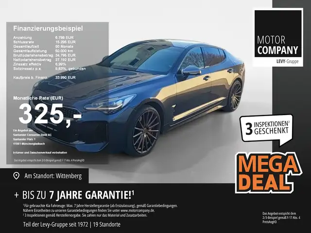 Kia Stinger 3.3 V6 T-GDI GT Bastuck+Vossen+Kamera+360