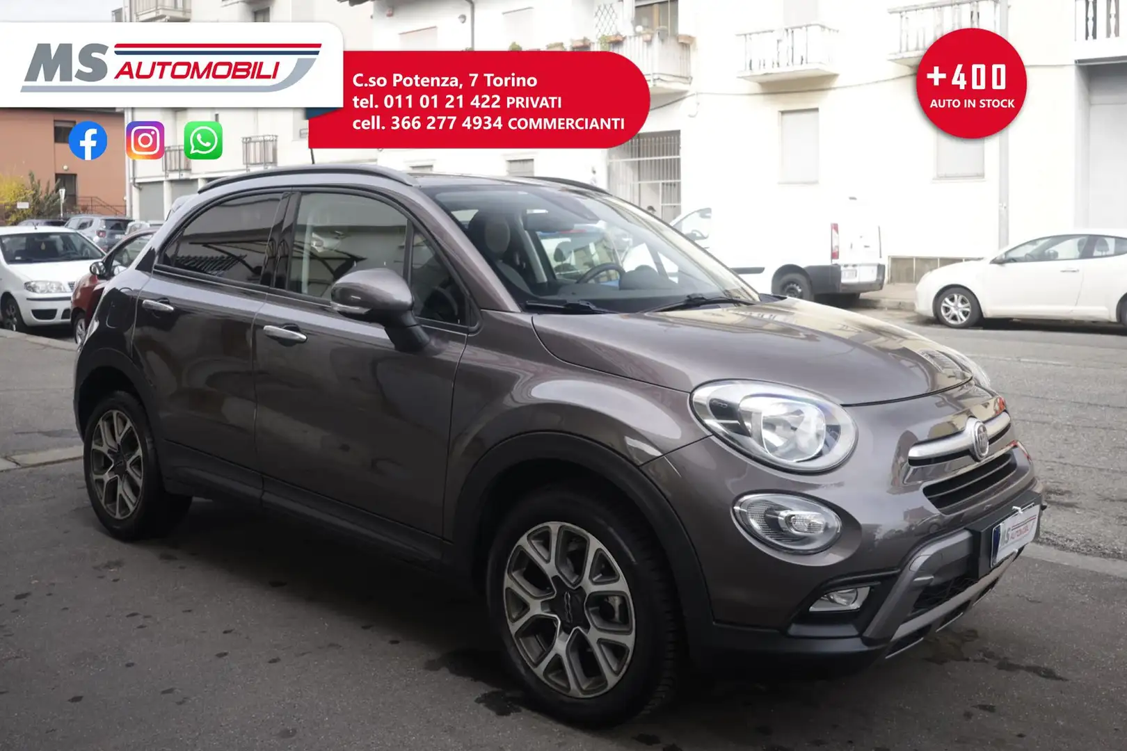 Fiat 500X FIAT 500X 1.4 MultiAir 140 CV Cross Plus Unicopro Grijs - 1