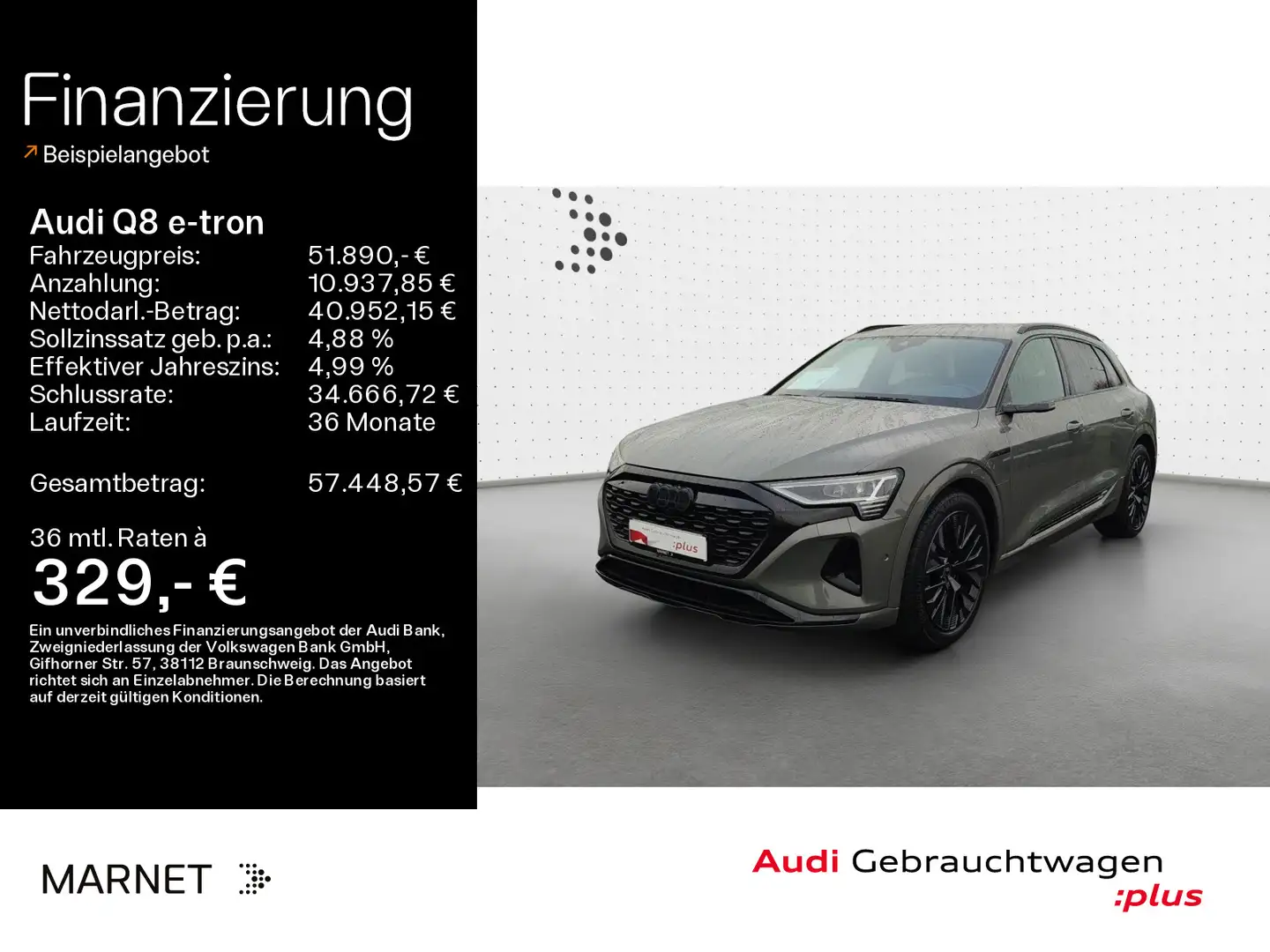 Audi Q8 e-tron 55 quattro Advanced*Navi*Matrix*HUD*AH Gris - 1