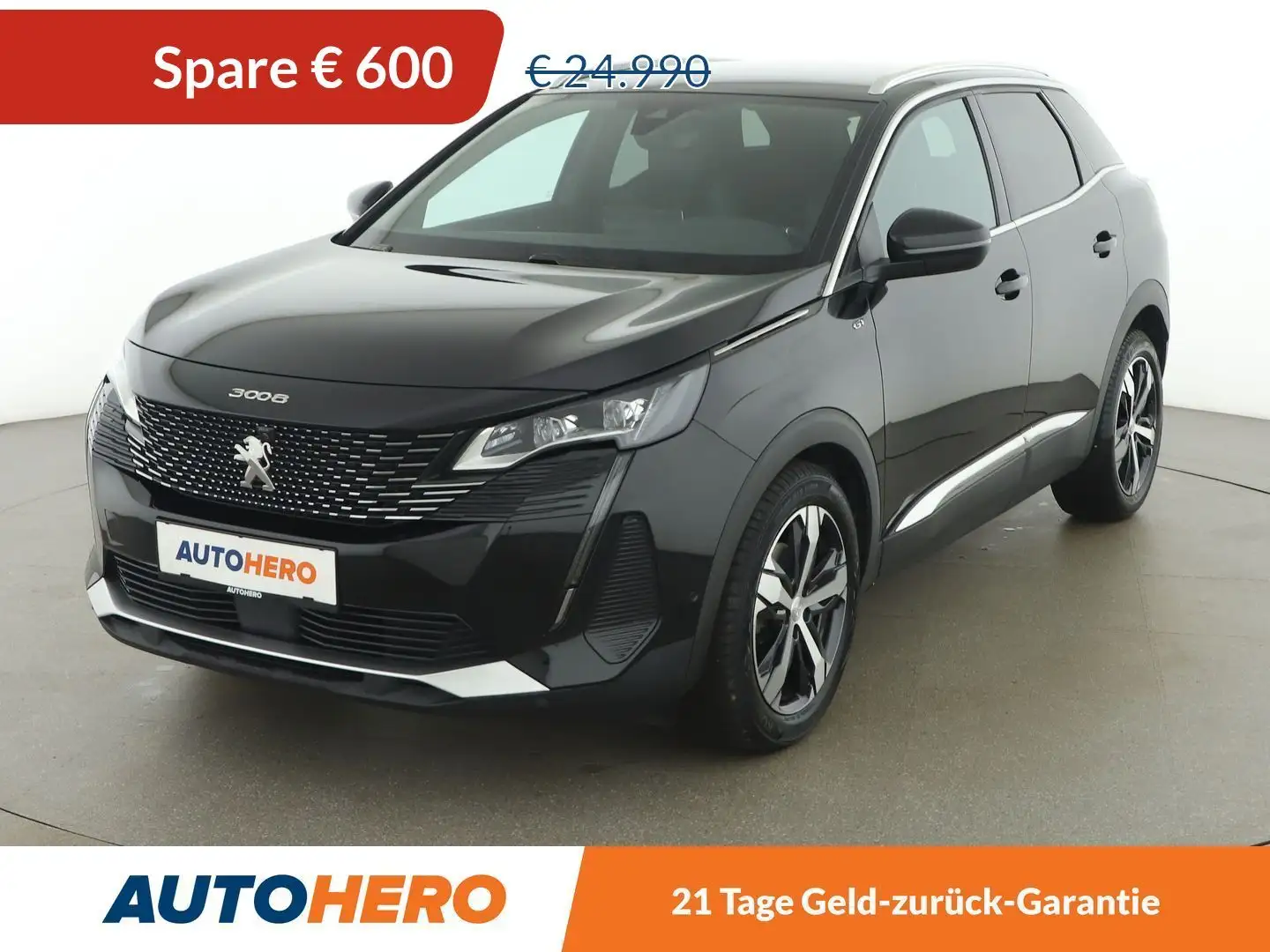 Peugeot 3008 1.5 Blue-HDi GT Aut. *NAVI*SHZ*TOT*ACC*SPUR*CAM* Schwarz - 1